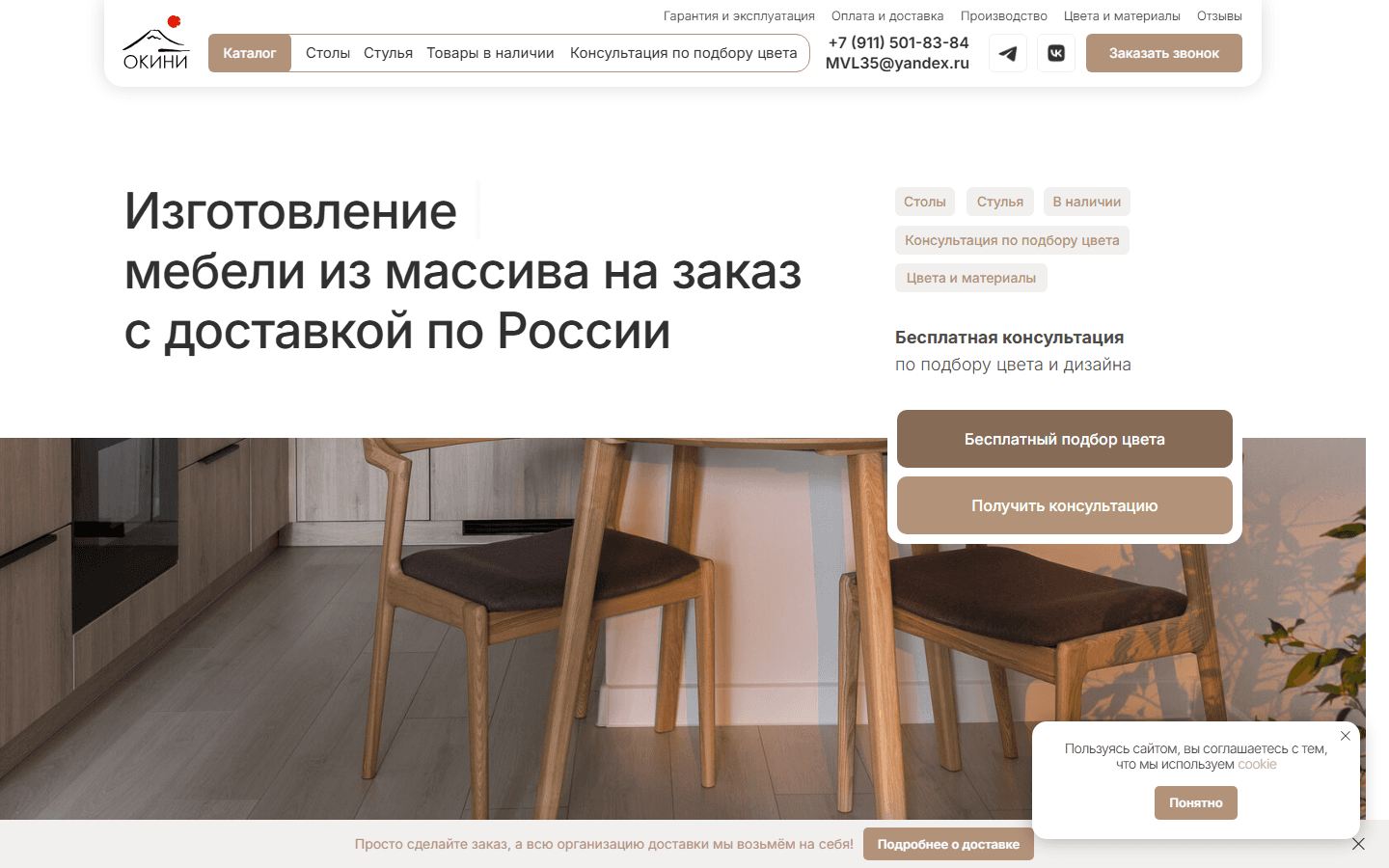 Превью сайта ОКИНИ